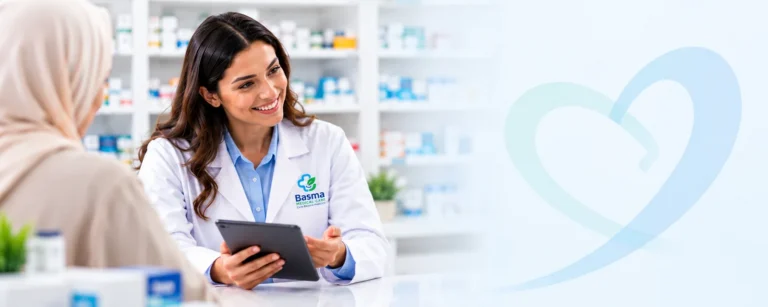 صيدلانية تشرح العلاج لمريض